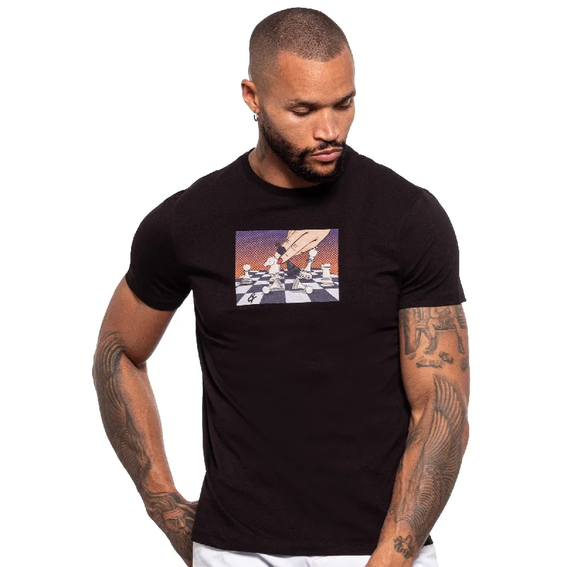 Deep Discounts Knight Fall Graphic T-Shirt - Black