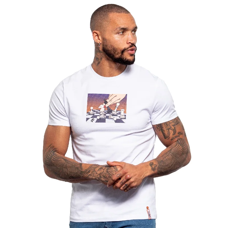 Deal Dash Knight Fall Graphic T-Shirt - White