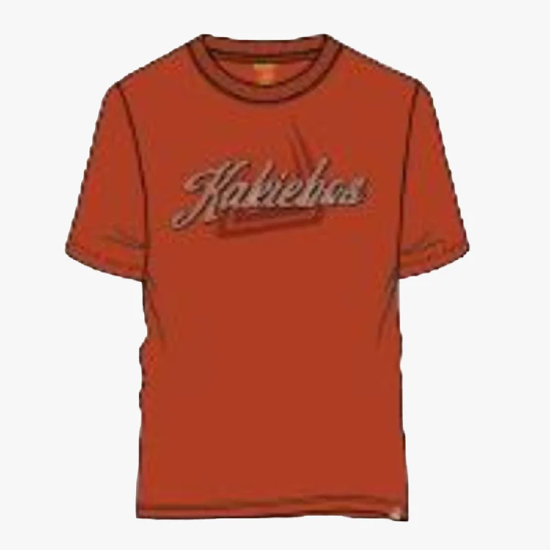 Half Price Kakiebos Mens Classic Fit Short Sleeve Tee Orange Rust