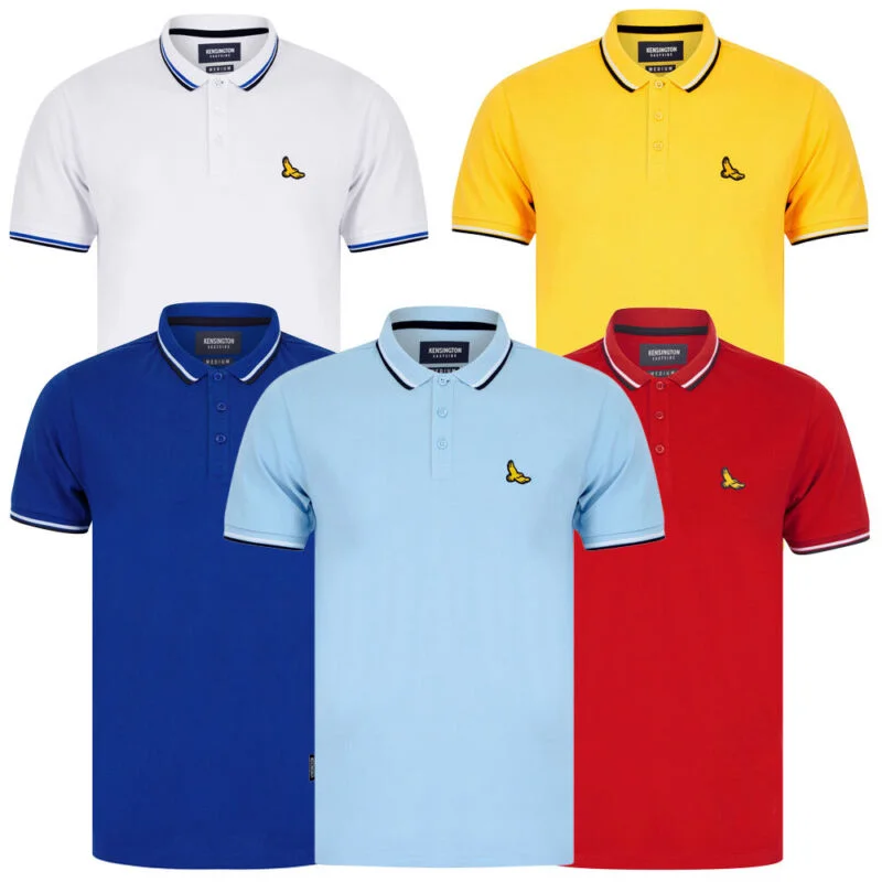 Deal Alert Kensington Eastside Polo Shirt Men's Pique Cotton Plain Casual T-Shirt Tee Top