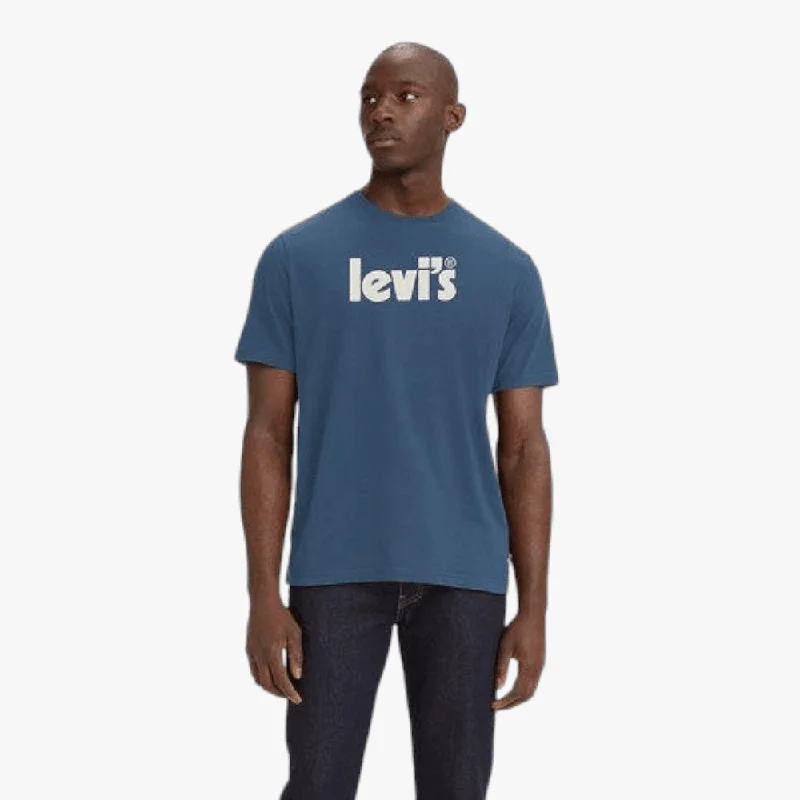 Blowout Deals Levi's Mens Graphic Short Sleeve Tee Sunset Blue