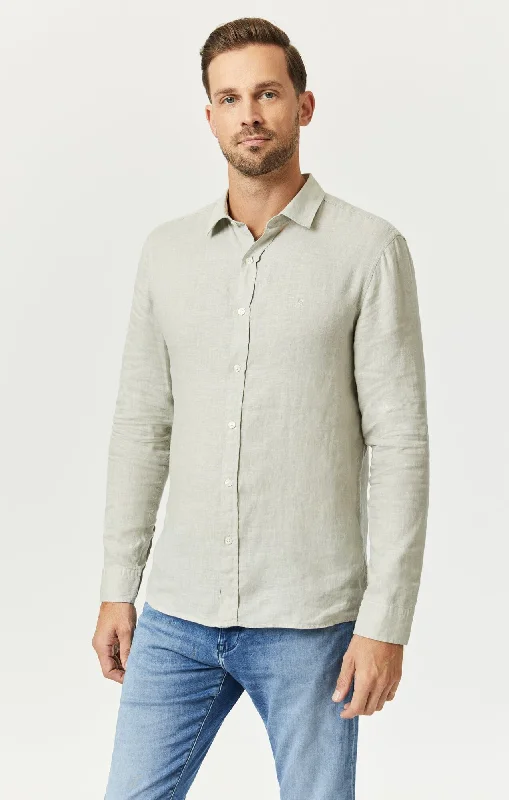 Sale Event LINEN BUTTON-UP SHIRT IN MOONSTRUCK