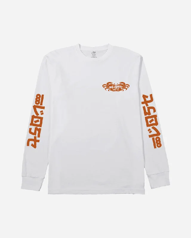Instant Savings Lost Mens Dondo Long Sleeve T-Shirt - Vintage White