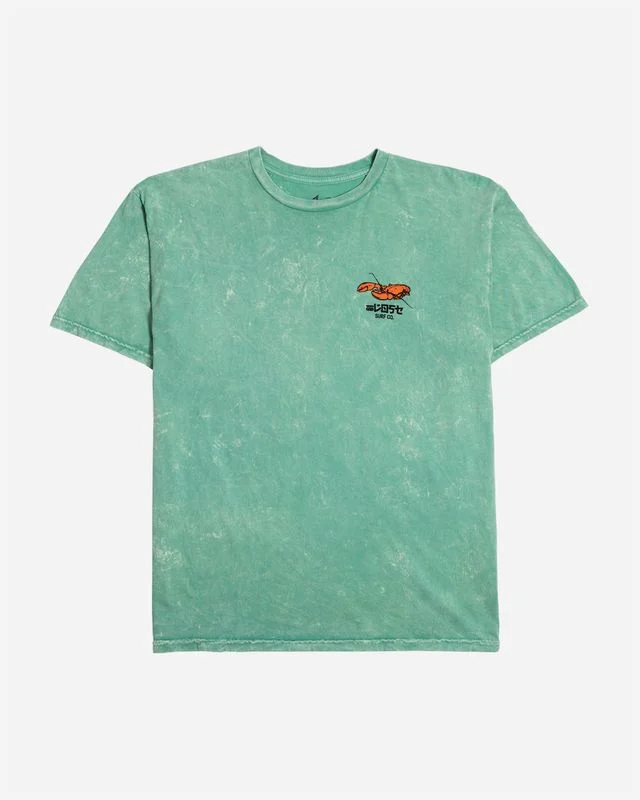 Hurry Up Lost Mens Patina Wash T-Shirt - Lagoon Mineral Wash