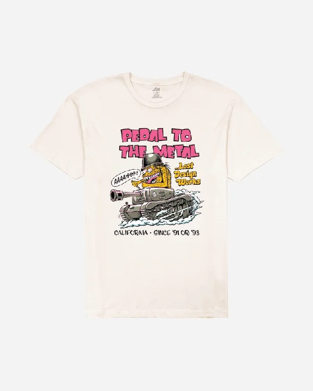 Unmissable Offer Lost Mens Pedal to the Metal Vintage Dye T-Shirt - Vintage White