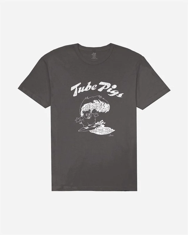 Final Offer Lost Mens Tube Pig Vintage Dye T-Shirt - Vintage Black