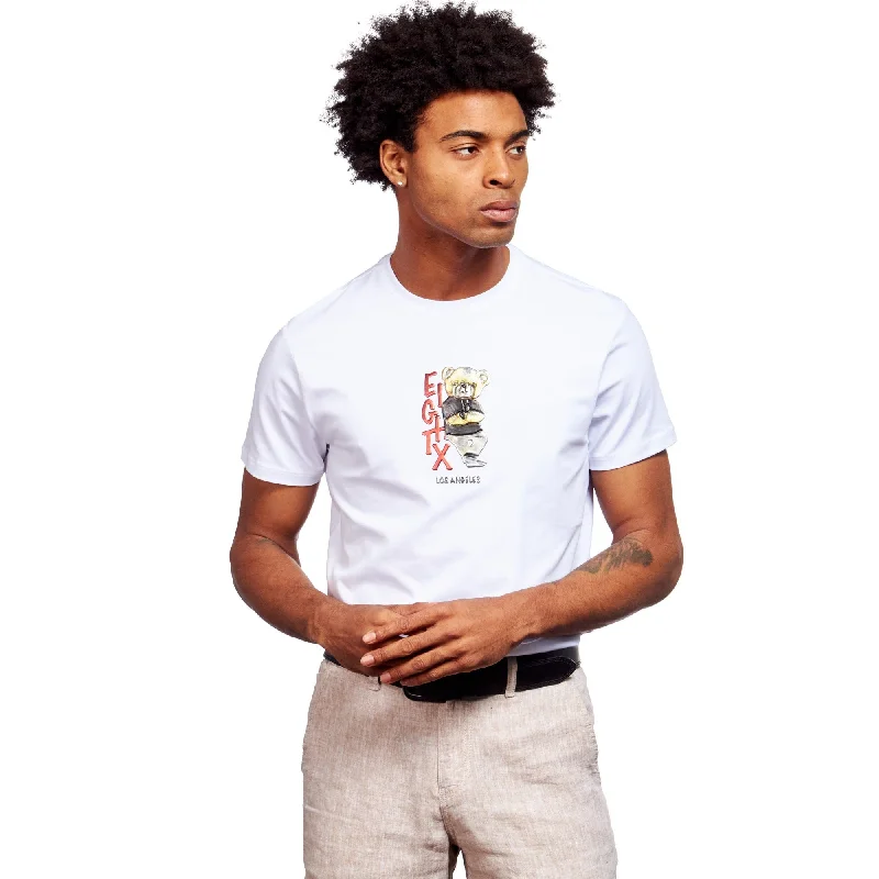 Friends and Family Sale Marco Bear 3D Graphic T-Shirt - White
