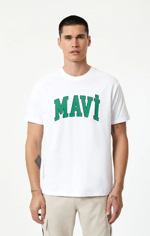 Weekend Deal MAVI LOGO T-SHIRT IN WHITE