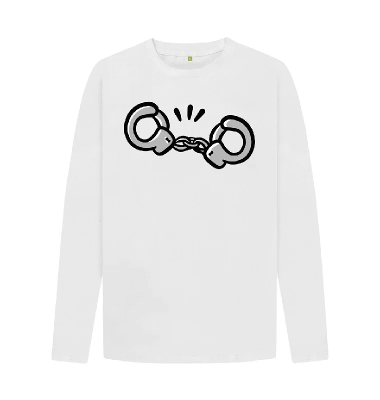 Clearance Items Men 'Empower' Hand cuff Print long Sleeve T-Shirt