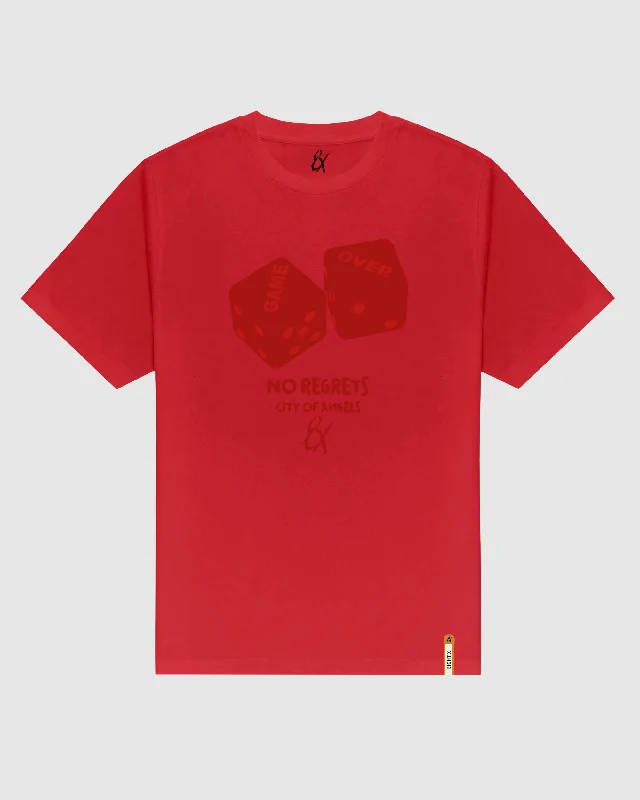 While Supplies Last No Regrets Slim Fit Graphic T-Shirt - Red