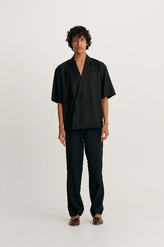 Closeout Notch Collar Wrap Shirt