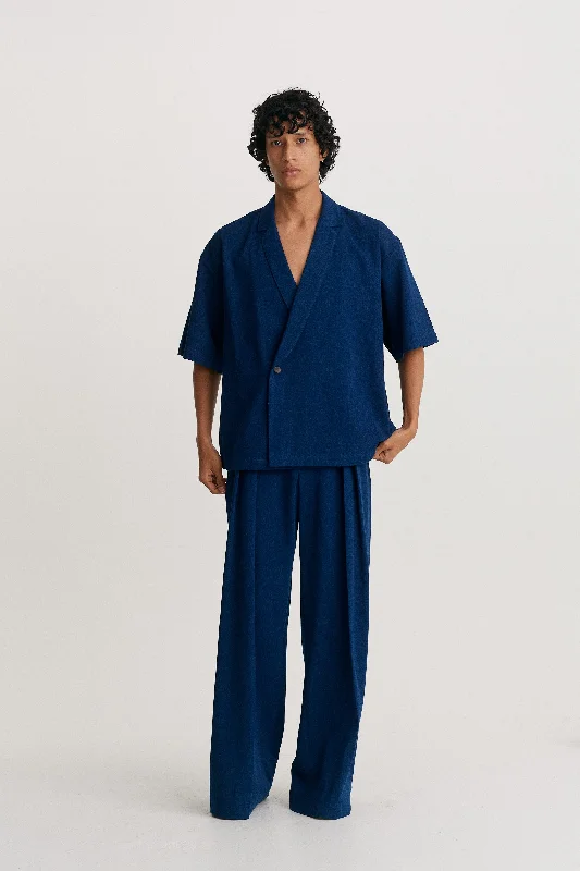 Deep Discounts Notch Collar Wrap Shirt