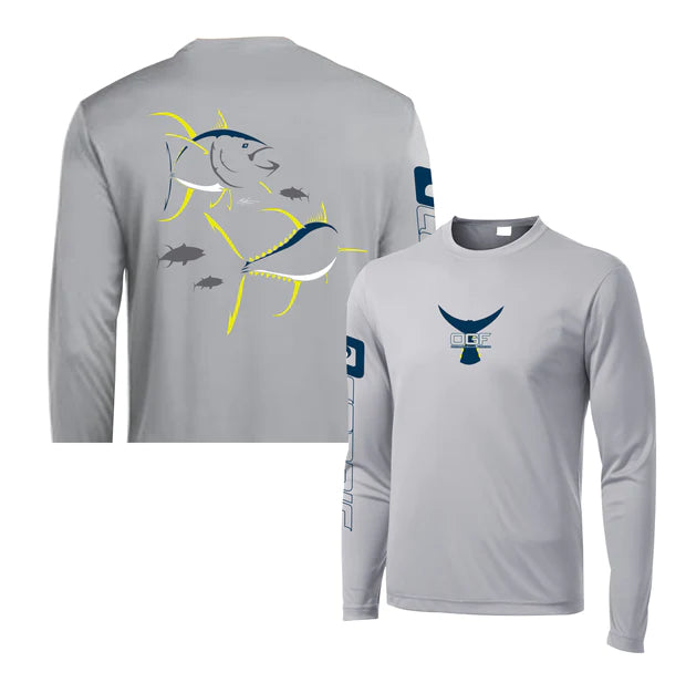 New Arrival OCEANIC Tuna Town Mens Performance LS Tee