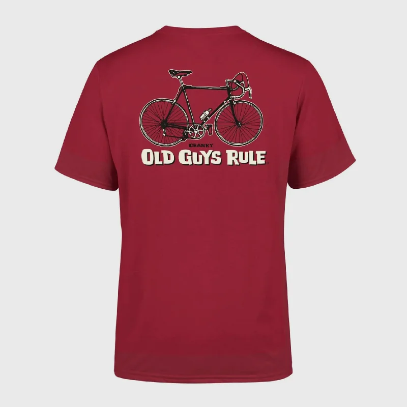 Act Fast Old Guys Rule Cranky T-Shirt - Cardinal Red