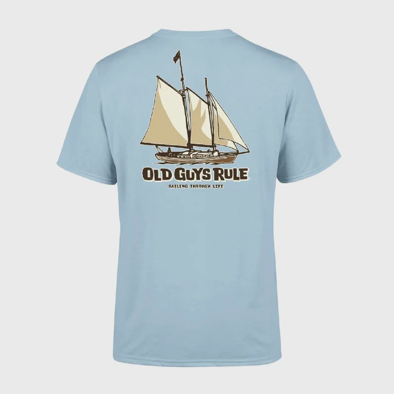 Discount Days Old Guys Rule 'Sailing Through Life' T-Shirt - Light Blue