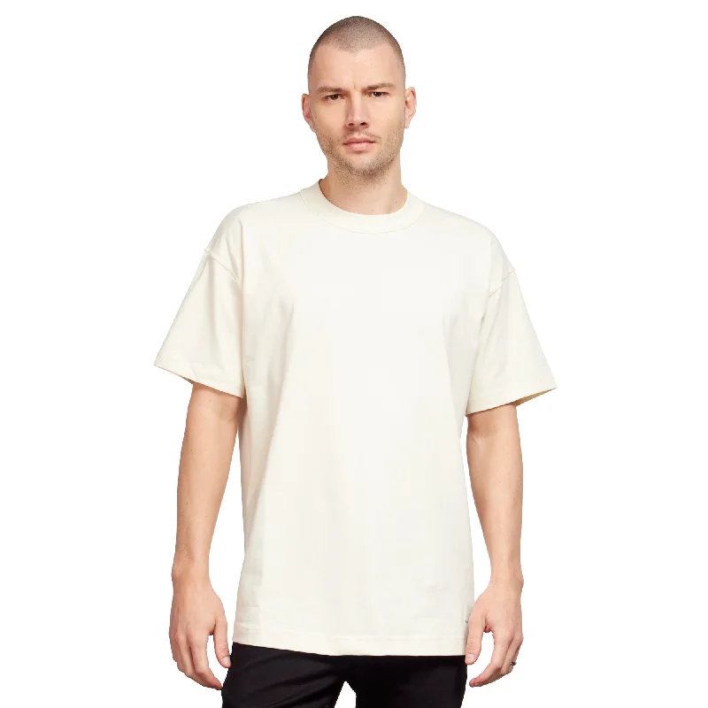 Limited Time Discount Oversized Crew Neck T-Shirt - Off-White