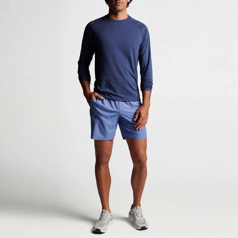 Closeout Deal Peter Millar Aurora Performance Long Sleeve T-Shirt - Navy*