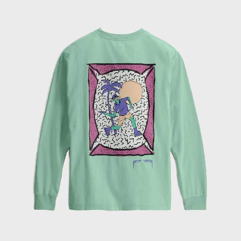 Today Only Pit Viper Mens Racing Long Sleeve T-Shirt - Green