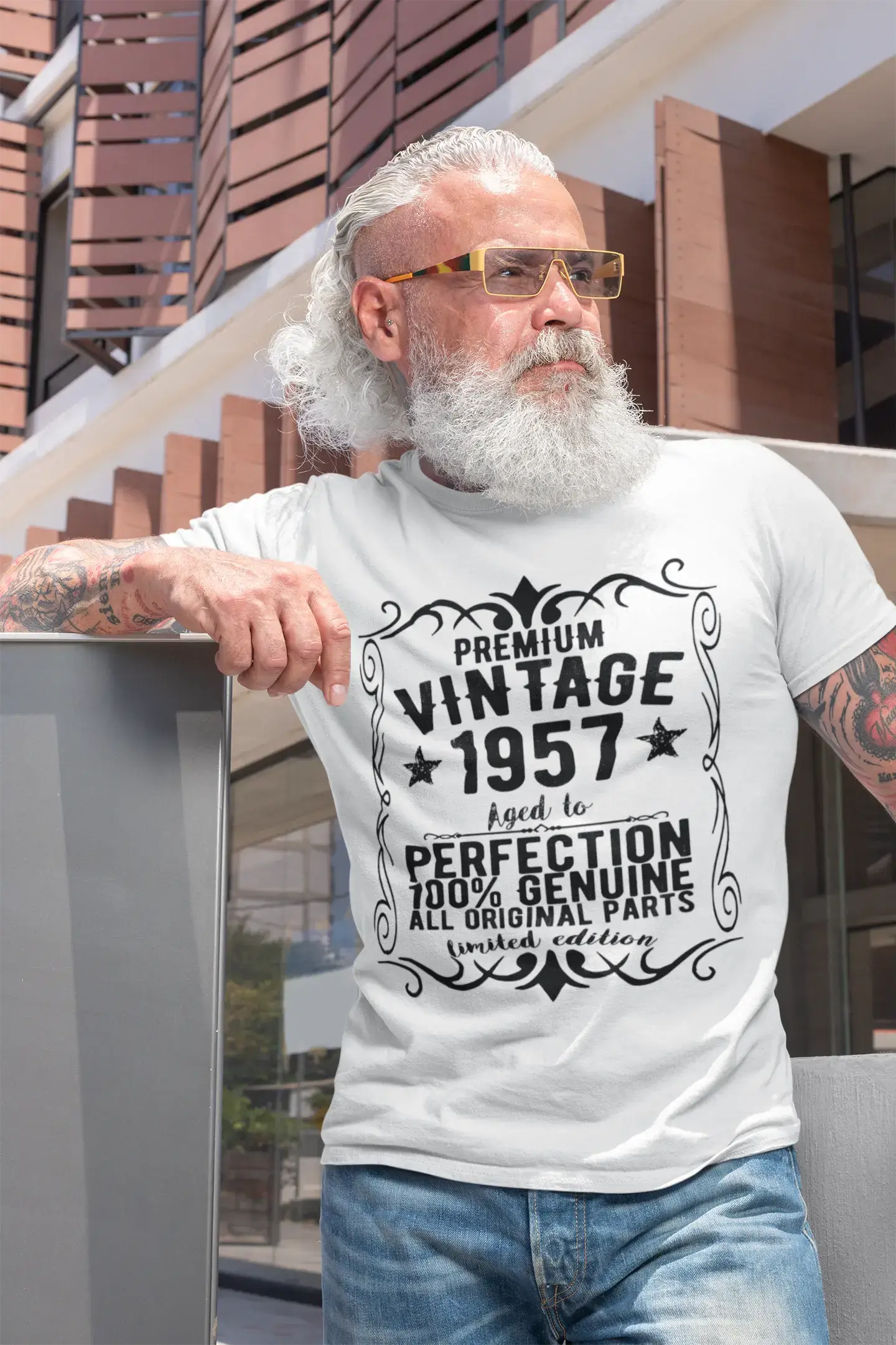 Unbeatable Prices Premium Vintage Year 1957, White, Men's Short Sleeve Round Neck T-shirt, gift t-shirt 00349