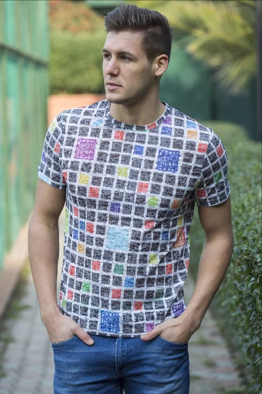 Fantastic Offers Print SquaresT-Shirt