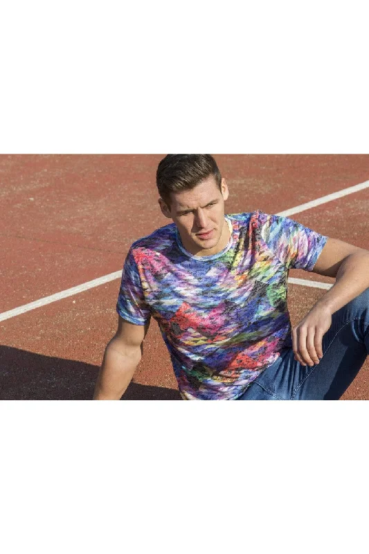 Hurry In Vibrant Multi Colors Print T-Shirt