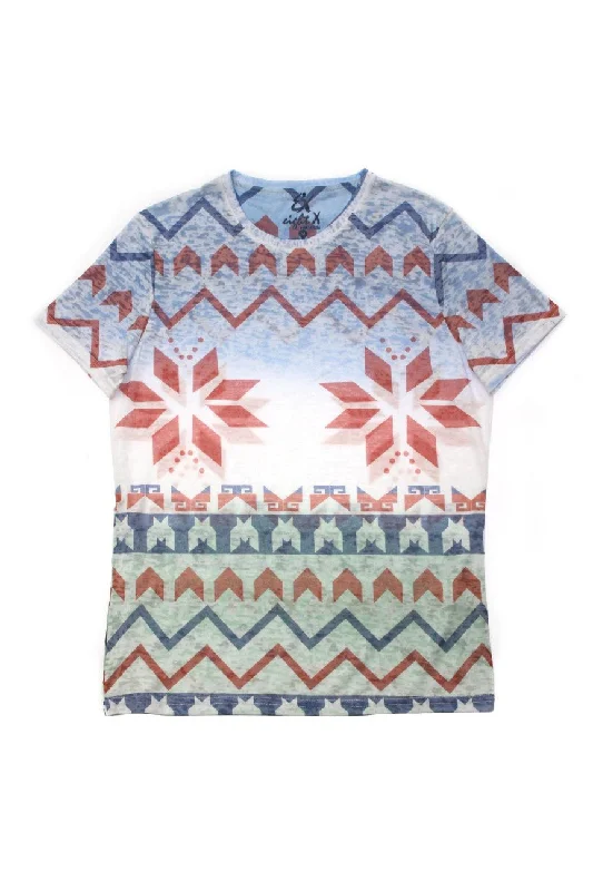 Online Only Aqua Printed T-Shirt