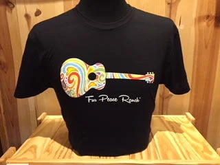 Super Bargain T-Shirt - Psychodelic Guitar - Black
