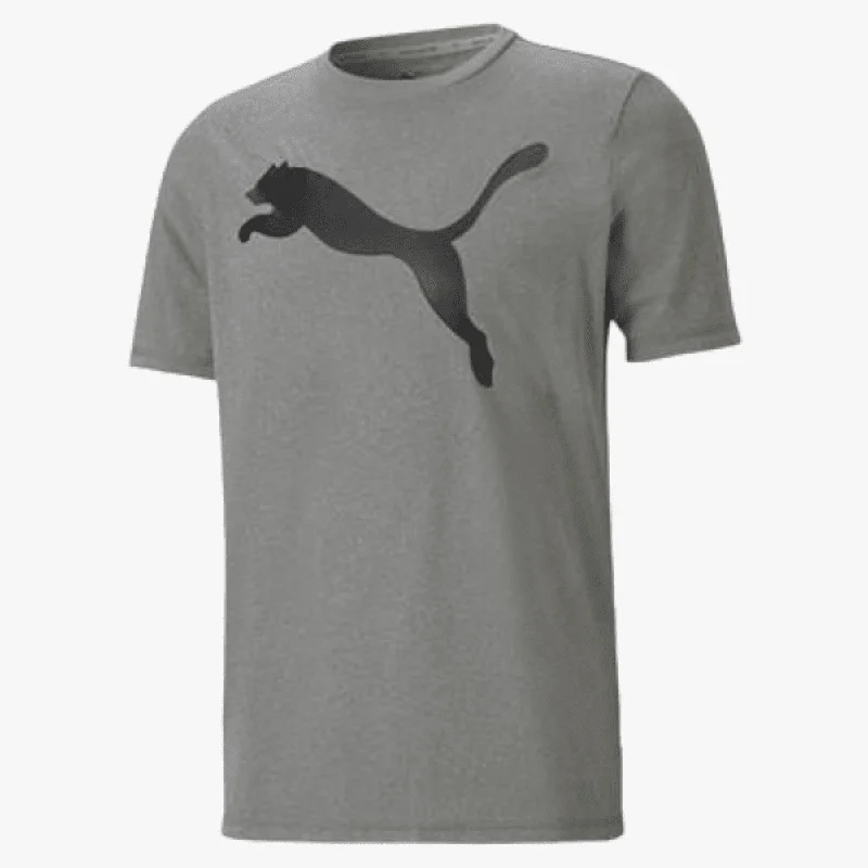 Steals and Deals Puma Mens Active Big Logo Short Sleeve Tee Grey 09