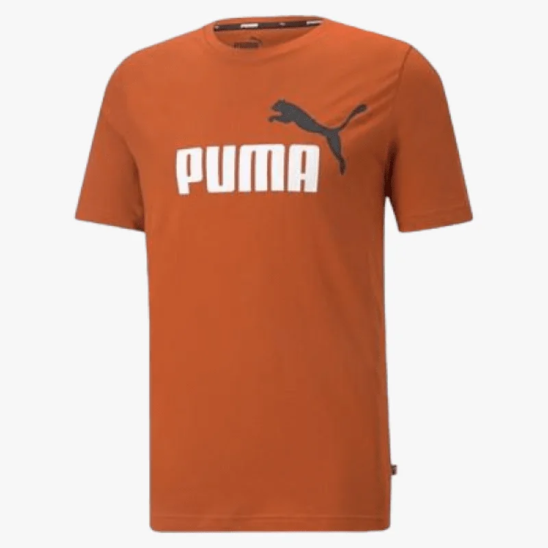 Extra Discounts Puma Mens Ess+ 2 Col Logo Short Sleeve Tee Chestnut
