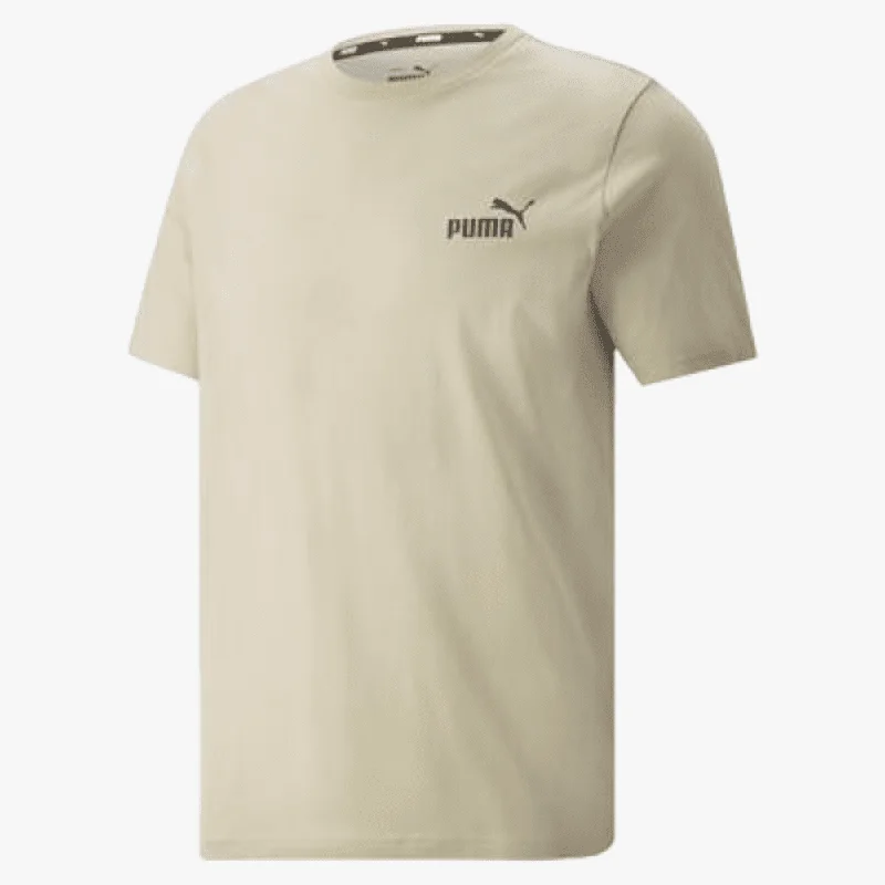 Super Bargain Puma Mens Ess Small Logo Short Sleeve Tee Putty