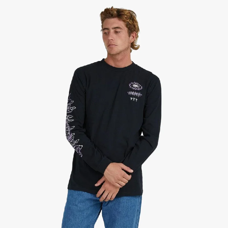 Act Fast Quiksilver Mens Connected Long Sleeve Tee Black