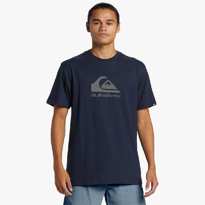 Stock Clearance Quiksilver Mens Corp Logo Short Sleeve Tee Navy Blazer