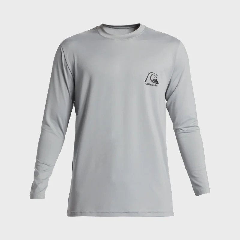 Exclusive Offers Quiksilver Mens DNA Bubble Logo Long Sleeve UPF 50 Surf T-shirt - Quarry