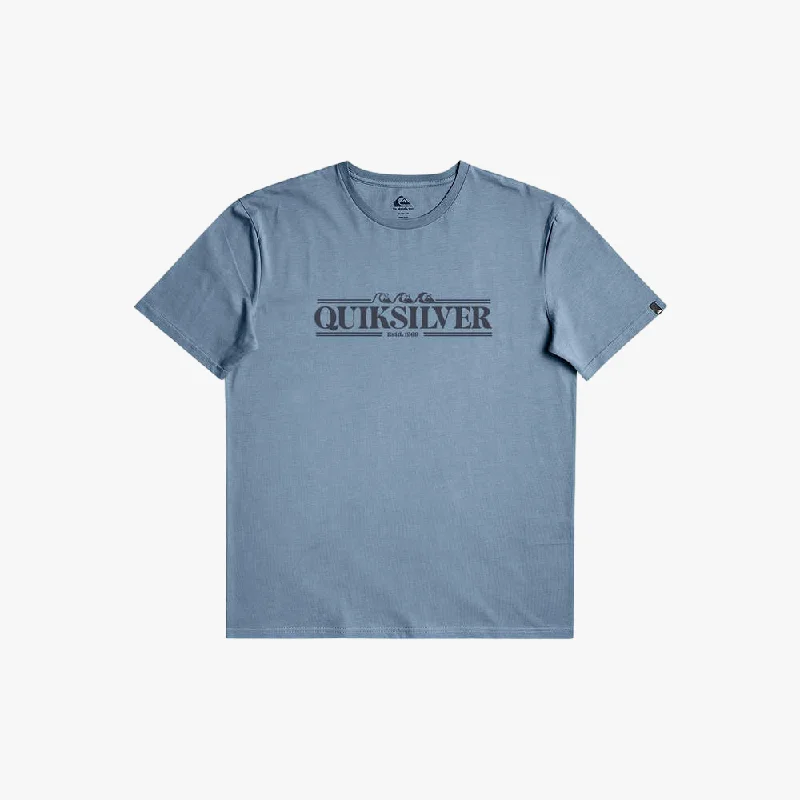 Weekend Discounts to Snag Quiksilver Mens Gradient Line Short Sleeve Tee Faded Denim Weekend Discounts to Snag Quiksilver Mens Gradient Line Short Sleeve Tee Faded Denim