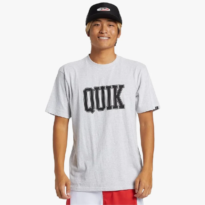 Markdown Sale Quiksilver Mens Griff Short Sleeve Tee Snow Heather
