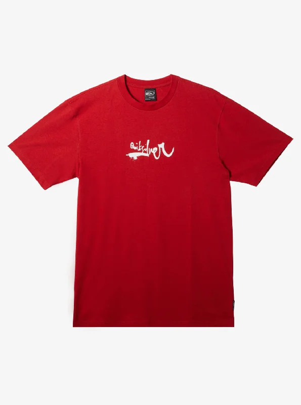 Discount Mania Quiksilver Mens Impaired Logo DNA T-Shirt - Salsa