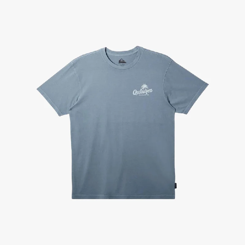 Mega Discount Quiksilver Mens Palm Script Short Sleeve Tee Flint Stone
