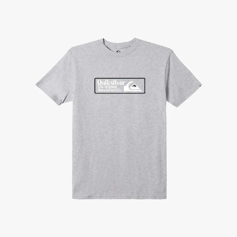 Weekend Discounts to Love Quiksilver Mens Square Biz Short Sleeve Tee Grey Heather Weekend Discounts to Love Quiksilver Mens Square Biz Short Sleeve Tee Grey Heather