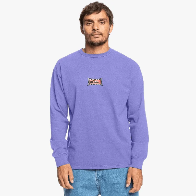 Deal Dash Quiksilver Mens Tribal Times Long Sleeve Tee Royal