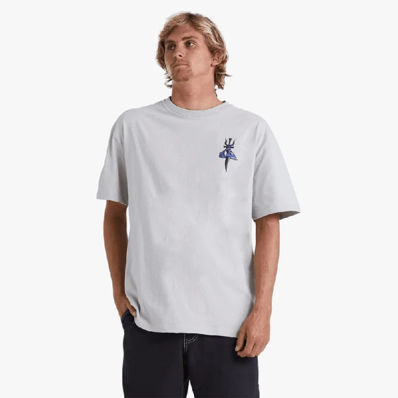 Online Only Quiksilver Mens Tridagger Tee Gray Violet