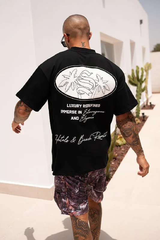 Price Buster Resort Palm Tee - Black