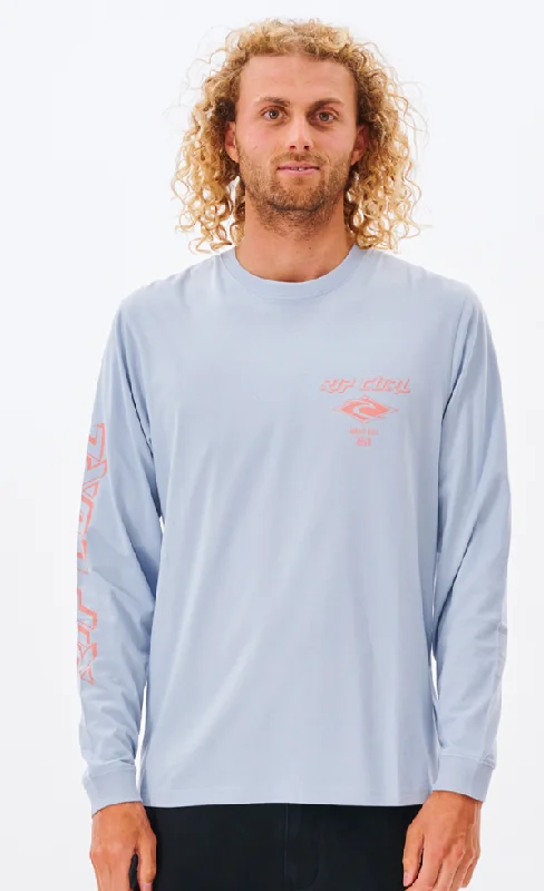 Limited Offer Ripcurl Fade Out Icon Long Sleeve Tee