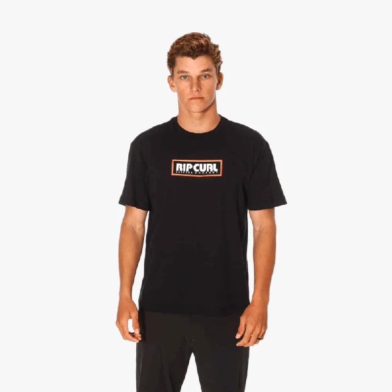 Weekend Deal Ripcurl Mens Big Mamma Icon Short Sleeve Tee Black