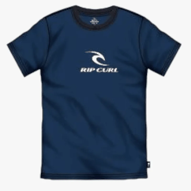 Limited Edition Ripcurl Mens Icon Short Sleeve Tee Washed Navy