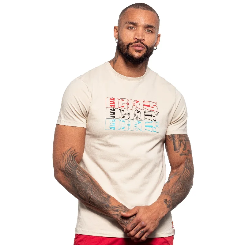 TIME-Limited Offer Rocket Pop Logo Graphic T-Shirt - Beige