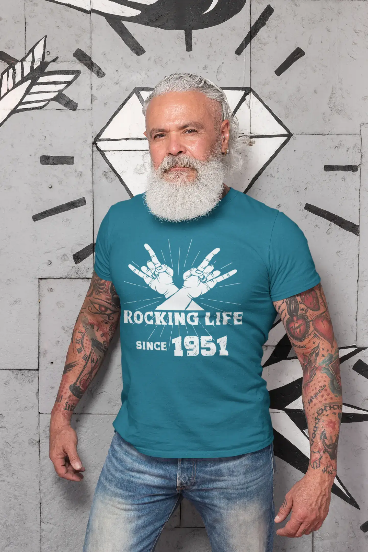 Unbeatable Deal Rocking Life Since 1951 Men's T-shirt Blue Birthday Gift 00421