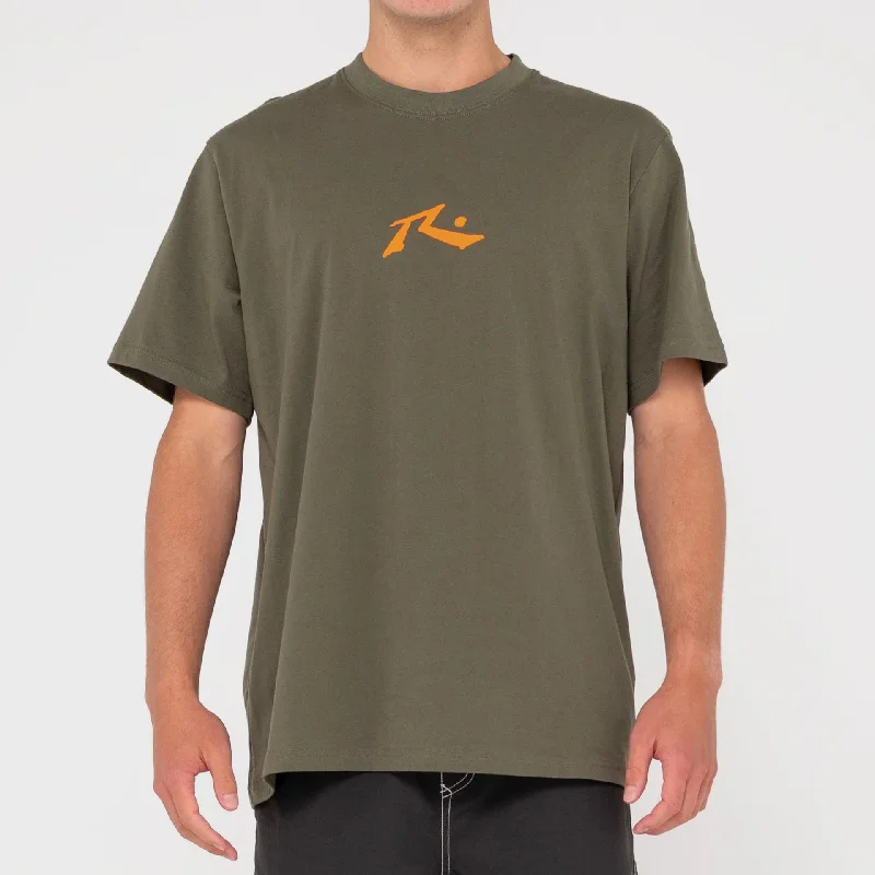 New Markdowns Rusty Mens One Hit CF Competition Short Sleeve T-Shirt - Savanna