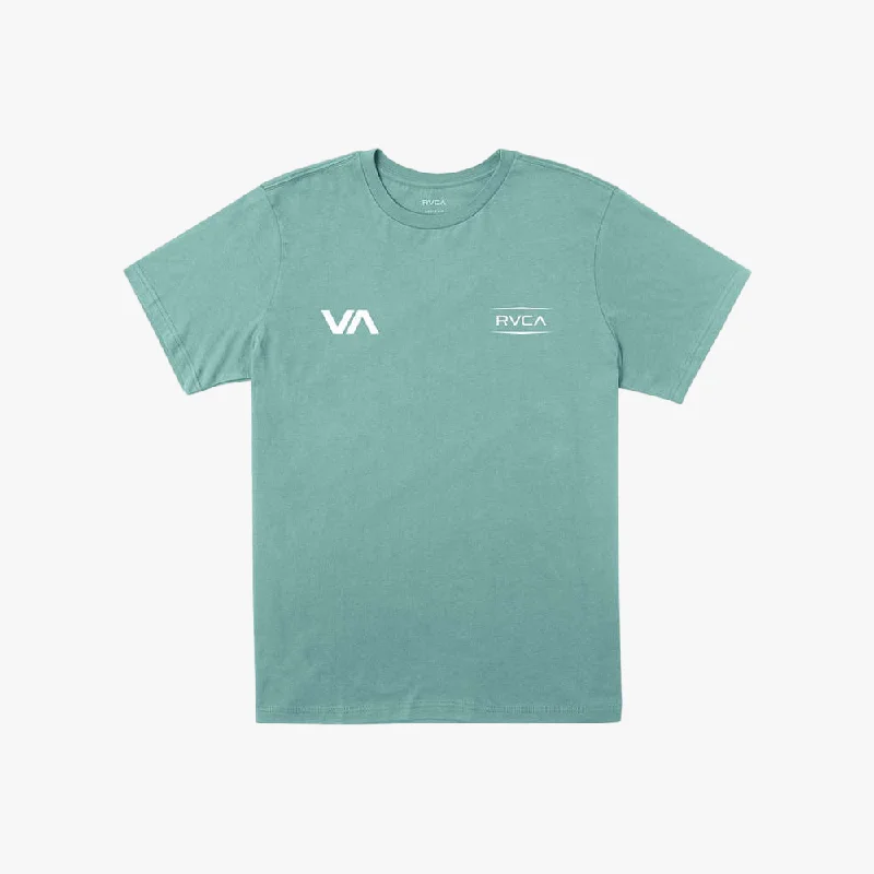 Weekend Bargains to Sizzle Rvca Mens After Balance Balance Short Sleeve Tee Bermuda Blue