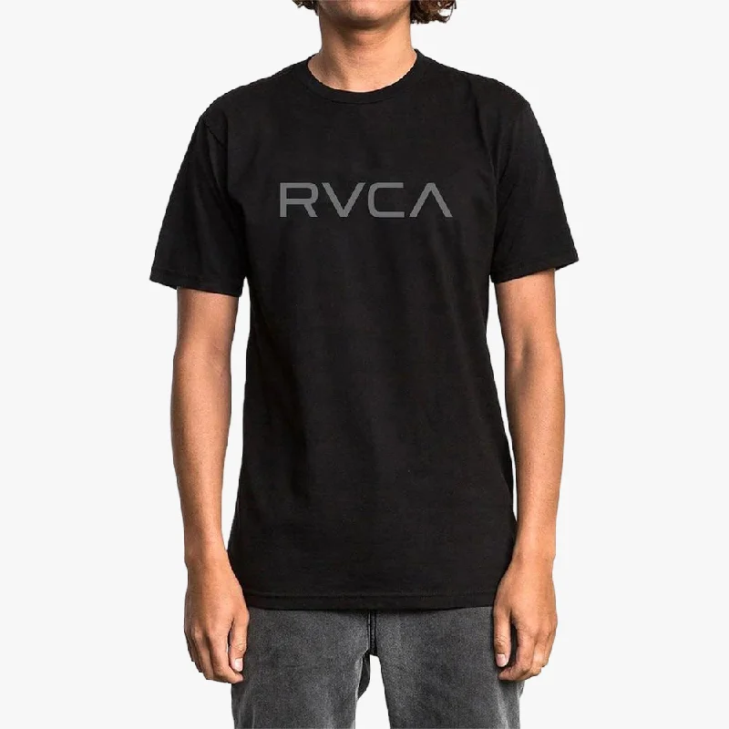 Special Discount Rvca Mens Big Logo Short Sleeve Tee Black 2