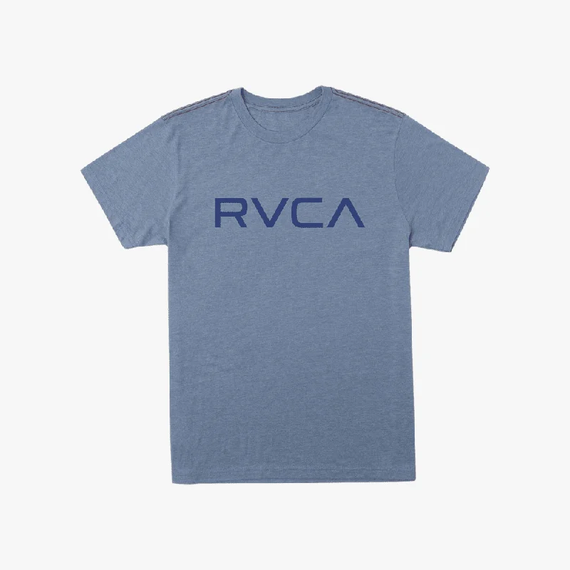 Low Prices Rvca Mens Big Rvca Red Stitch Short Sleeve Tee Industrial Blue